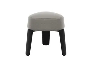 שרפרף 3 רגליים בד בוקלה טאופ רגלים שחורות KUON Stool