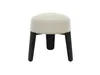 שרפרף 3 רגליים בד בוקלה בז' רגלים שחורות KUON Stool