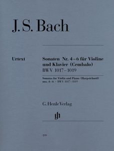 ספר תווים Bach Sonatas for Violin and Piano (Harpsichord) 4-6, BWV 1017-1019