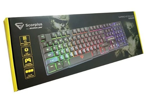 מקלדת גיימינג אורות Scorpius Silver Line