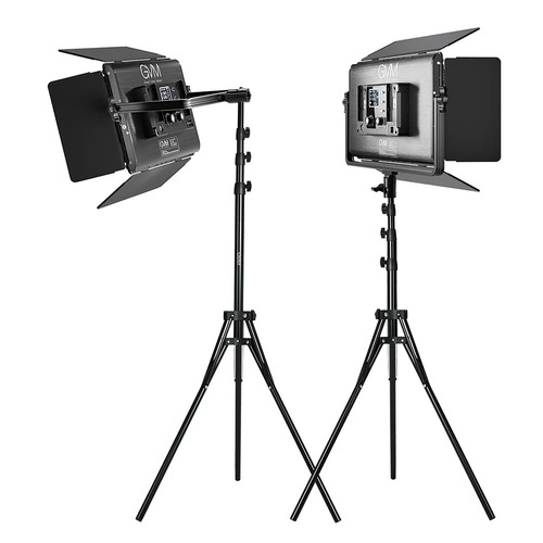 קיט 2 פנסי לד צבעוני RGB לאולפן GVM-1500D