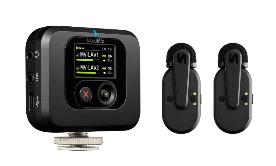 ערכת מיקרופונים אלחוטיים לצלמי וידאו ויוצרי תוכן  - MoveMic Two Receiver Kit