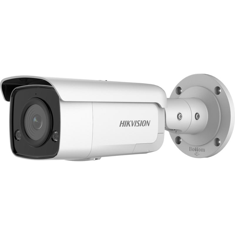 מצלמת צינור Hikvision 4MP DS-2CD2T46G2-ISU/SL 2.8MM Acusense מגע יבש 1/1 , כניסה ויציאת אודיו , רמקול , מיקרופון עד 60 מ