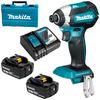 מברגת אימפקט 18V בראשלס DTD153 כולל 2 סוללות MAKITA  5Ah