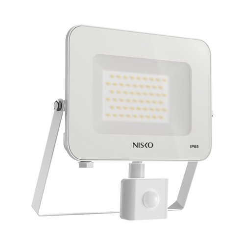 פרוז'קטור לד הצפה לבן EAGLE 50W IP65 אור חם עם חיישן NISKO