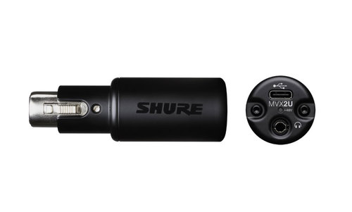כרטיס קול - ממשק אודיו XLR- USB לחיבור מיקרופון - Shure MVX2U
