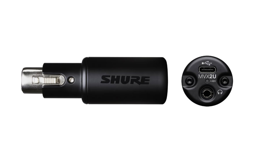 כרטיס קול - ממשק אודיו XLR- USB לחיבור מיקרופון - Shure MVX2U