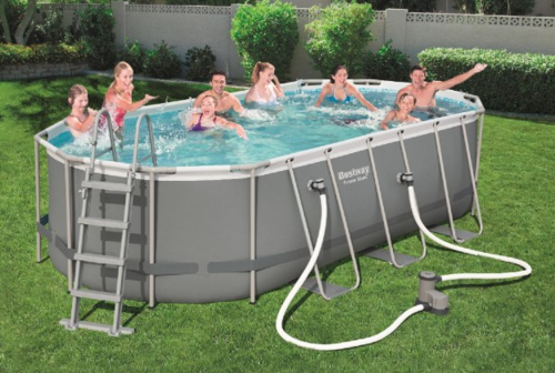 בריכה אובלית אולטרה BESTWAY דגם 56710 + משאבת פילטר 1500 גלון