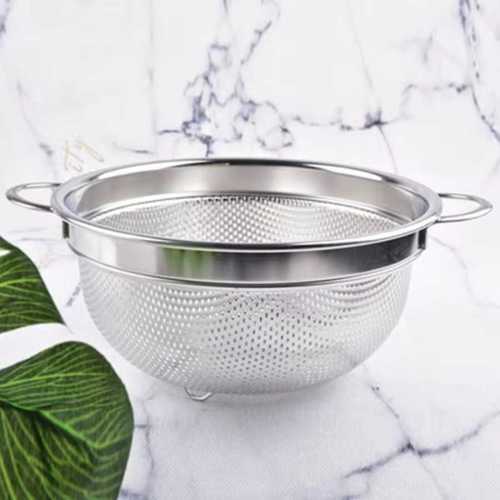 מסננת עגולה +שתי ידיות על רגליות 11*18 ס