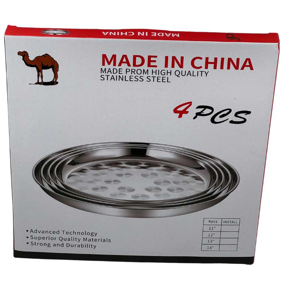 סט 4 מגשים נירוסטה 28*30*33*35 ס"מ 23-131 Y.C