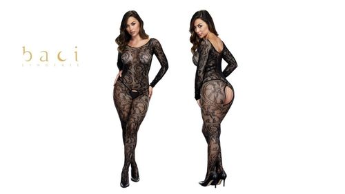 בגד רשת סקסי עם מפשעון | Baci Lingerie