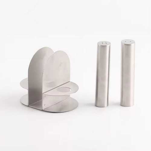 סט מלח פלפל עם מחזיק מפיות שולחן נירוסטה - YZ24-138