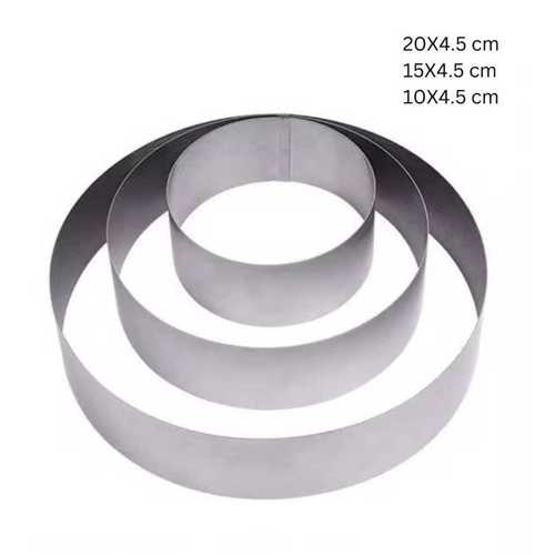 סט 3 מיקדים עגולים נירוסטה 10/15/20 ס