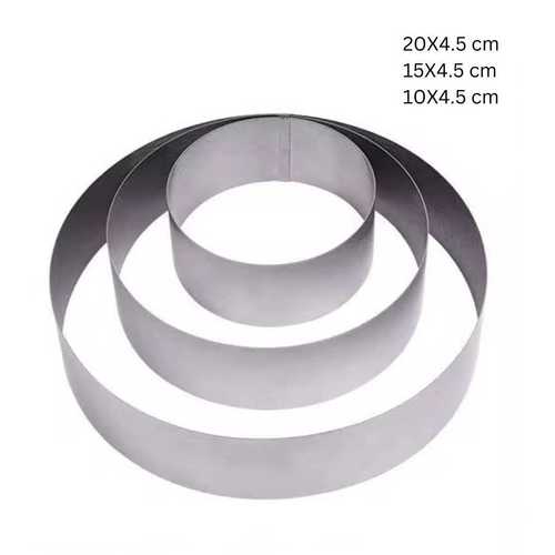 סט 3 מיקדי עגולים נירוסטה 10/15/20 ס