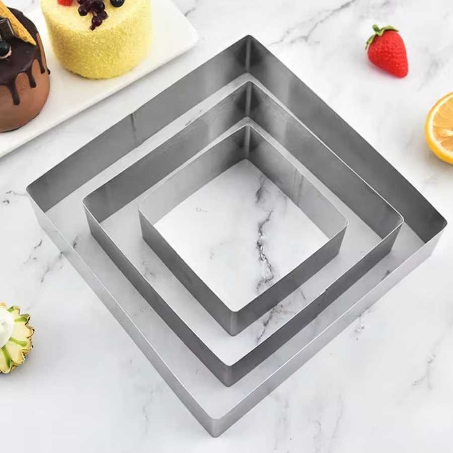 סט 3 מיקדי עוגות מרובע 20/15*10 ס"מ - YZ24-62