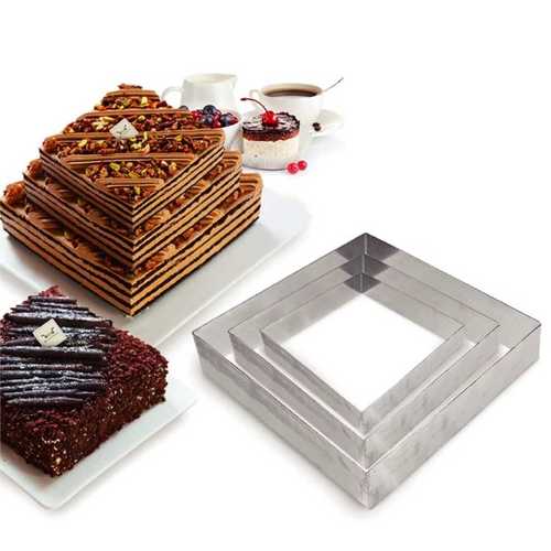 סט 3 מיקדי עוגות מרובע 20/15*10 ס