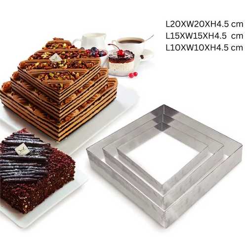 סט 3 מיקדי עוגות מרובע 20/15*10 ס
