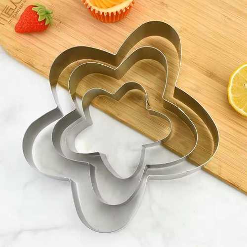 סט 3 מיקדי עוגות בצורת פרח 20/15/10 ס