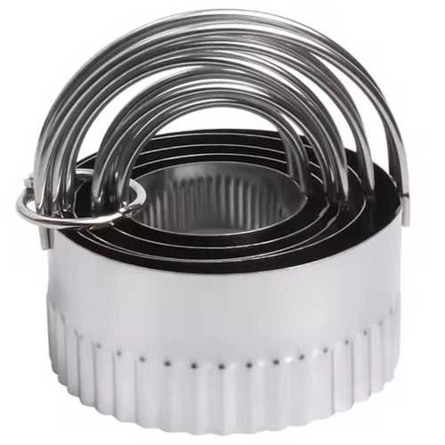 סט 5 מיקדים עגול נירוסטה זגיזג 4.5/5.5/6.5/7.5/8.5 ס