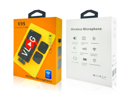 מיקרופון אלחוטי כפול Foxne Point K95 Type-C
