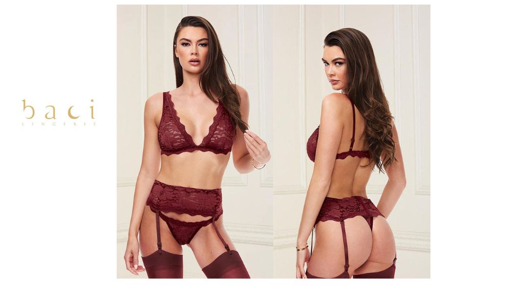 בגד תחרה פלרטטני 3 חלקים | Baci Lingerie
