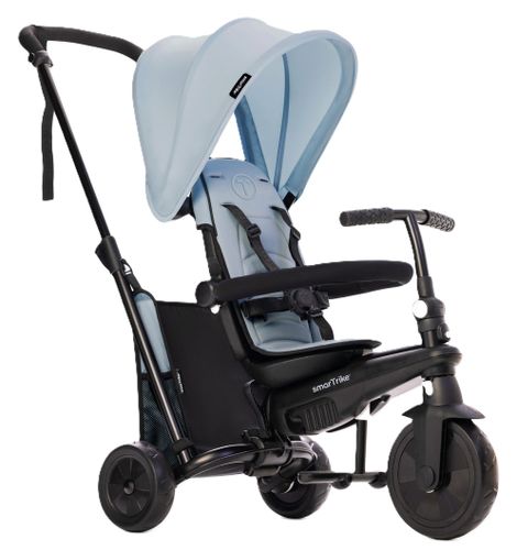 תלת אופן מתקפל סופר קומפקטי 6 ב 1 דגם STR3 עם היגוי בנגיעה - אפור בהיר