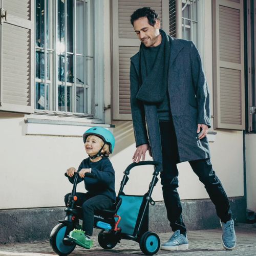 תלת אופן מתקפל סופר קומפקטי 6 ב 1 דגם STR3 עם היגוי בנגיעה - אפור בהיר