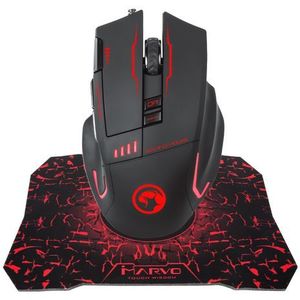 סט עכבר+משטח עכבר GAMING MARVO G909+G1 8D