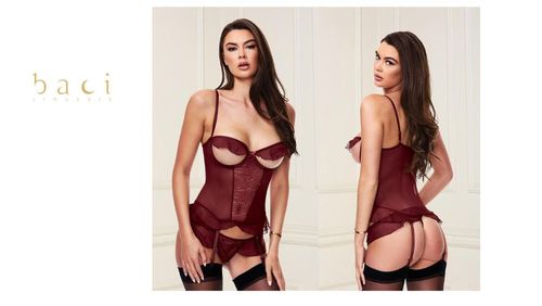 בגד תחרה פלרטטני 2 חלקים | Baci Lingerie