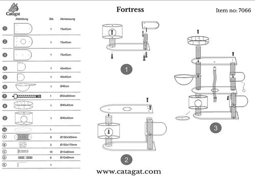 מתקן גירוד CATAGAT - Fortress 7066 מגרדת לחתול