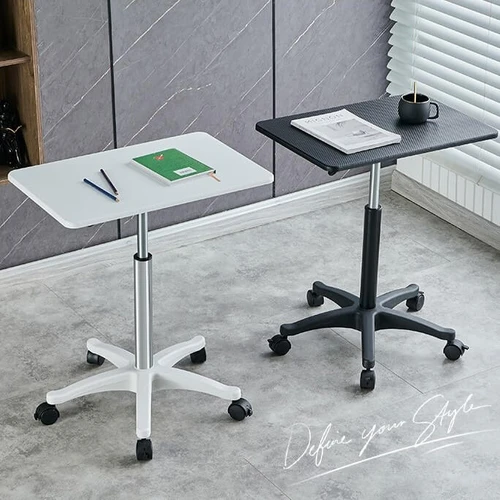 שולחן עבודה עמידה ישיבה למחשב נייד מתכוונן לגובה - שחור