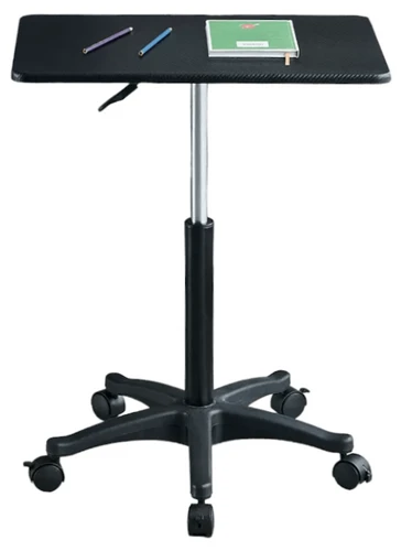 שולחן עבודה עמידה ישיבה למחשב נייד מתכוונן לגובה - שחור