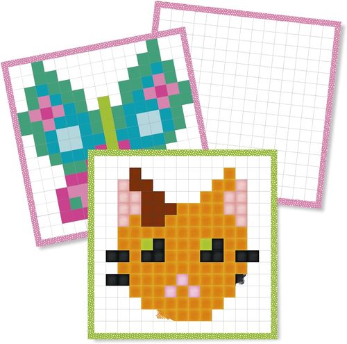חוברת צביעה בפיקסלים לילדים (5+), 15*15 ס