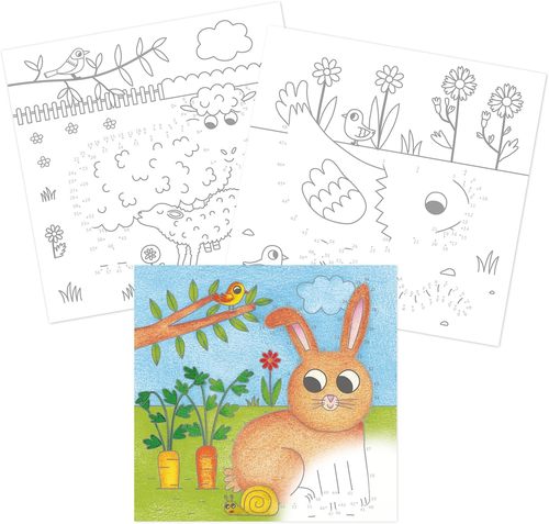 חוברת צביעה לילדים (5+) חיבור קו נקודה, 20*20 ס