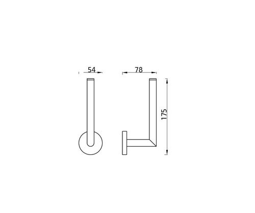 מחזיק נייר טואלט רזרבי סדרת קונטור 801686F16S צבע נירוסטה מוברש חמת