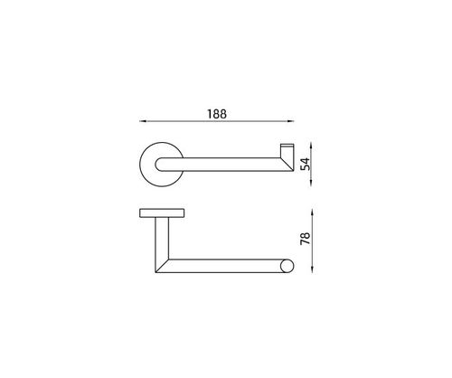 מחזיק פתוח לנייר טואלט סדרת קונטור 801685F20S נחושת מוברש חמת