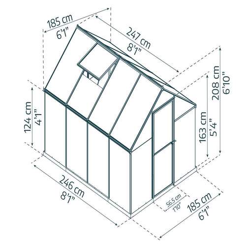 חממה ביתית 1.9x2.5 MYTHOS