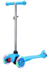 קורקינט עם אורות בגלגלים וכידון מתכוונן ל-3 מצבי גובה Cool SCOOTER - כחול