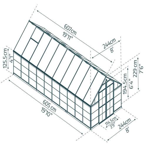 חממה ביתית 2.4x6.1 BALANCE