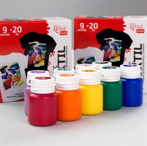 סט 9 צבעי בד ROSA TALENT ACRYLIC TEXTILE 