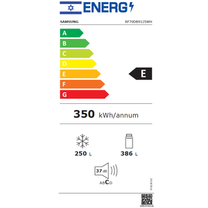 מקרר ‏מקפיא תחתון Samsung RF70DB9125B/W ‏636 ‏ליטר סמסונג