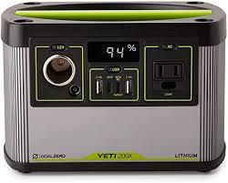 תחנת כח ניידת GOALZERO YETI 200X - קיבולת 187Wh - הספק 120W