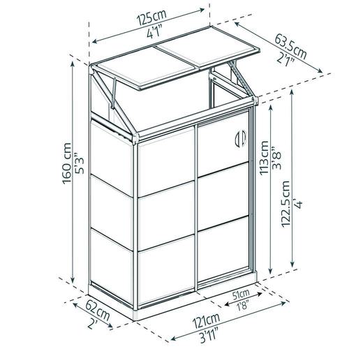 חממה ביתית 0.6x1.3 LEAN TO