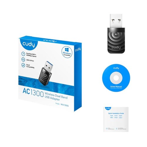 כרטיס USB CUDY 1300MPS WIFI USB 3 NANO