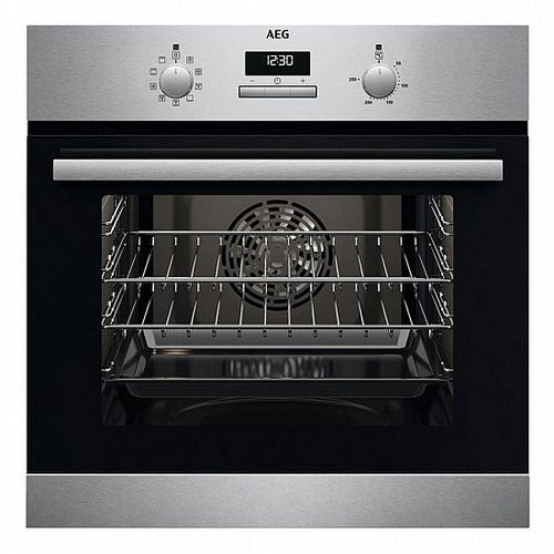 תנור בנוי AEG BCX23101EM בגימור נירוסטה מוברשת עם תצוגה דיגיטלית