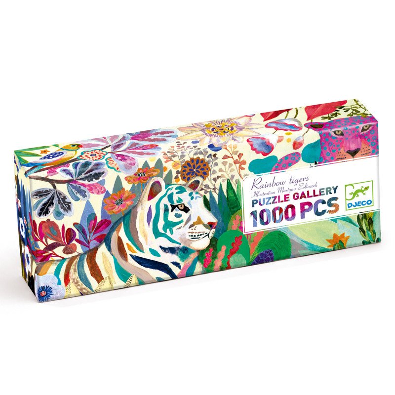 פאזל גלריה 1000 טיגריסים מקושטים