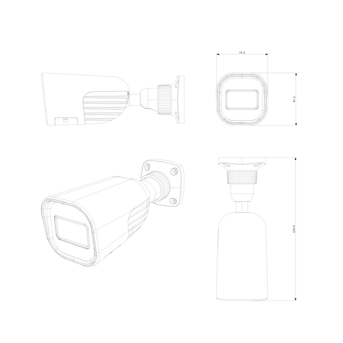 מצלמת צינור טרמית 5MP עדשה 3 מ
