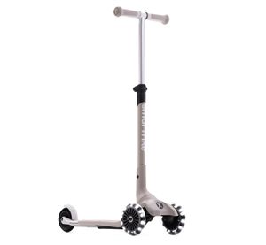 Xtend מיני+ קורקינט רב-שלבי מתקפל עם מדרך מתארך ואורות בגלגלים לגילאי 2-9 שנים - אפור