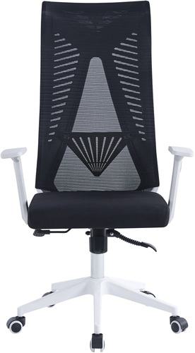 כסא משרדי עם משענות - דגם Manager - לבן שחור