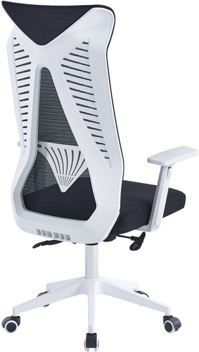 כסא משרדי עם משענות - דגם Manager - לבן שחור